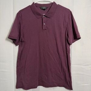 Banana Republic Luxe Touch Performance Slim Fit Polo Shirt Men's L all Burgundy